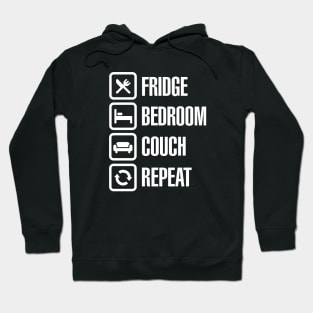 Fridge bedroom couch repeat Covid 19 Coronavirus Hoodie